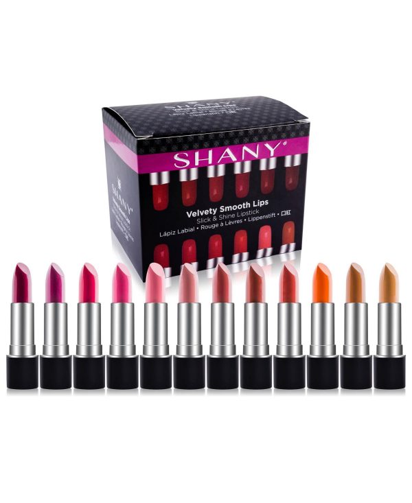 Slick & Shine Lipstick Set - 12 color Long Lasting & Moisturizing - Multi-colored