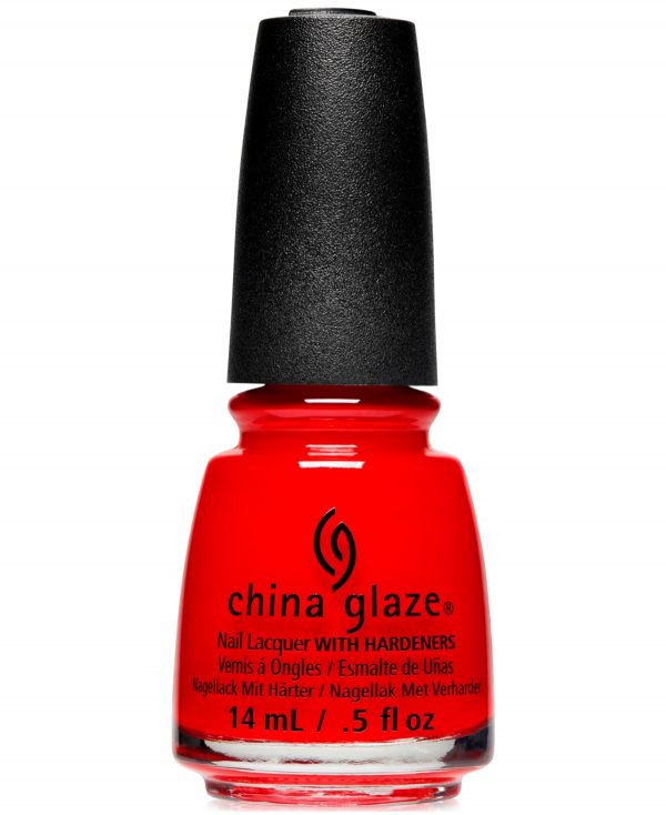 China Glaze Nail Lacquer With Hardeners - Flame-boyant