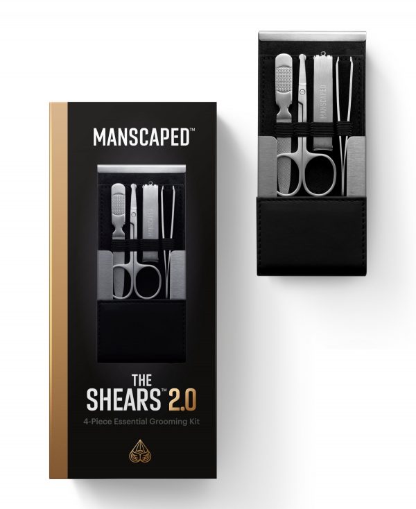 Manscaped Shears 2.0 Luxury 4-Pc. Nail Grooming Kit with Case - Black