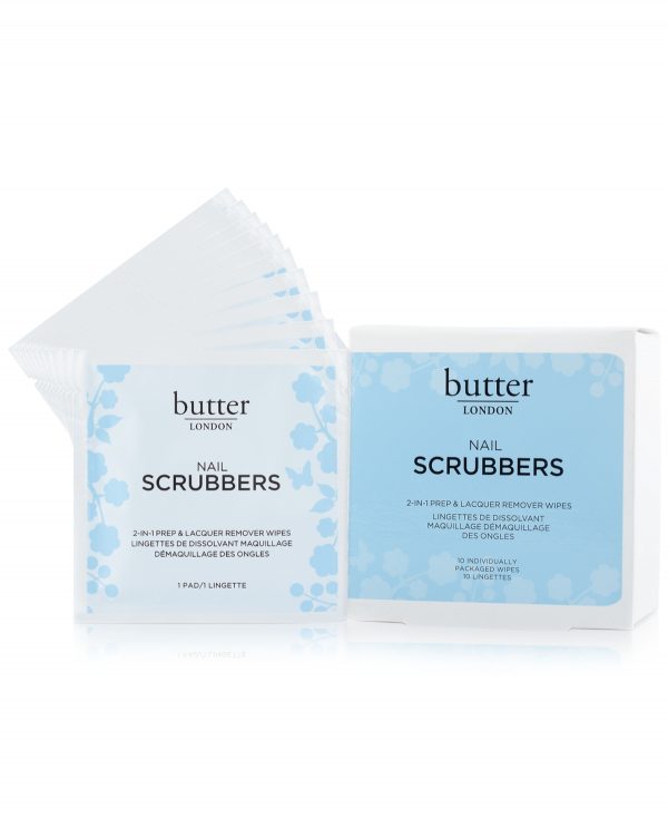 butter London Nail Scrubbers 2-In-1 Prep & Lacquer Remover Wipes